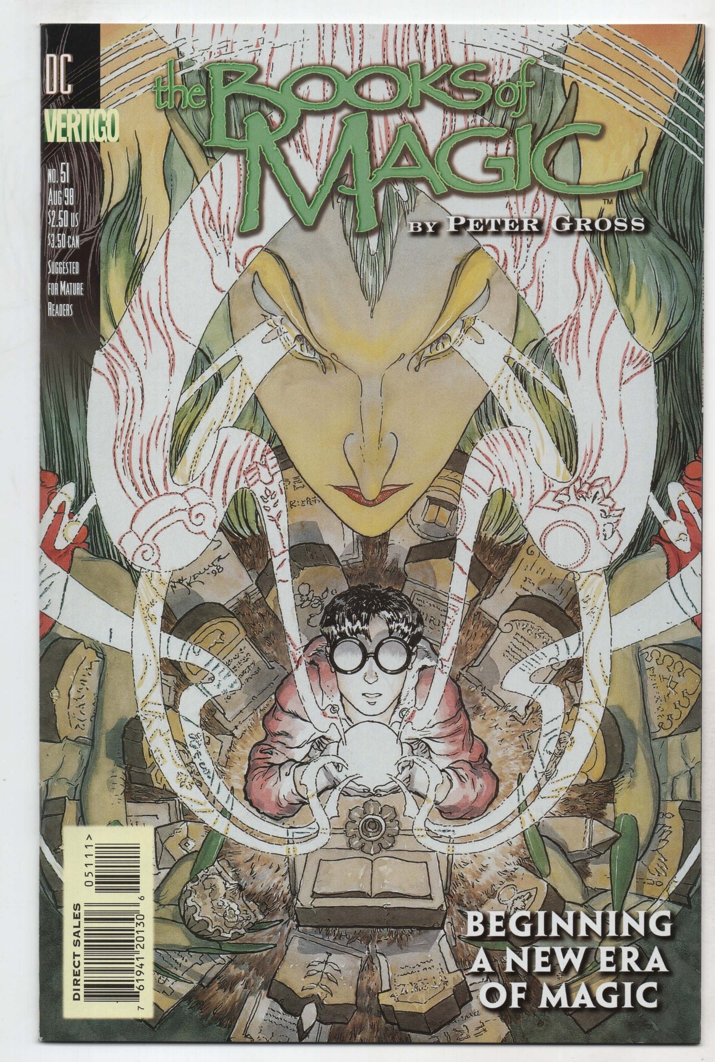 Books Of Magic 51 DC Vertigo 1998 NM Tim Hunter Mike Kulata