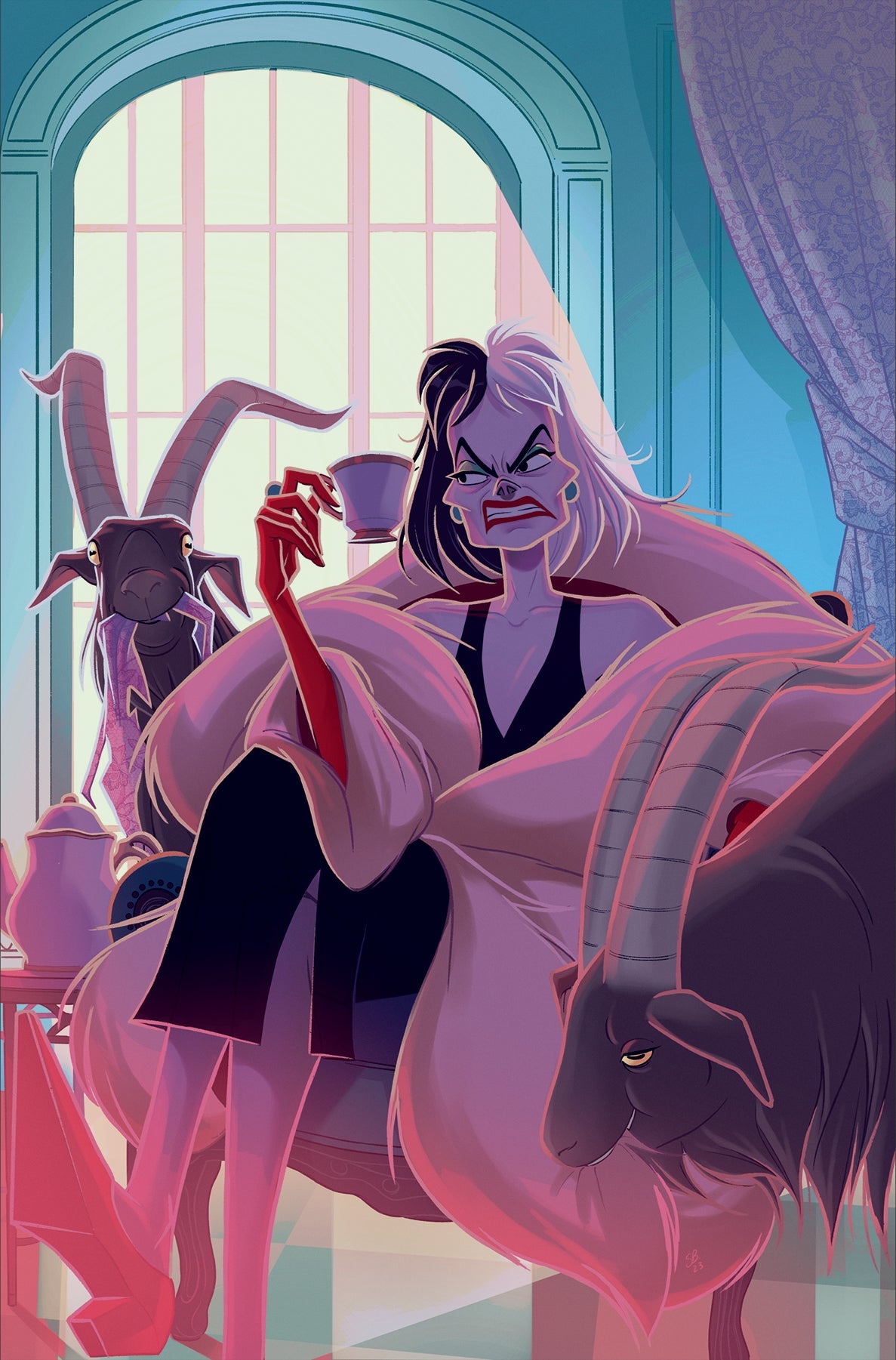 Disney Villains Cruella De Vil #3 E 1:10 Sweeny Boo Virgin Variant (04/03/2024) Dynamite