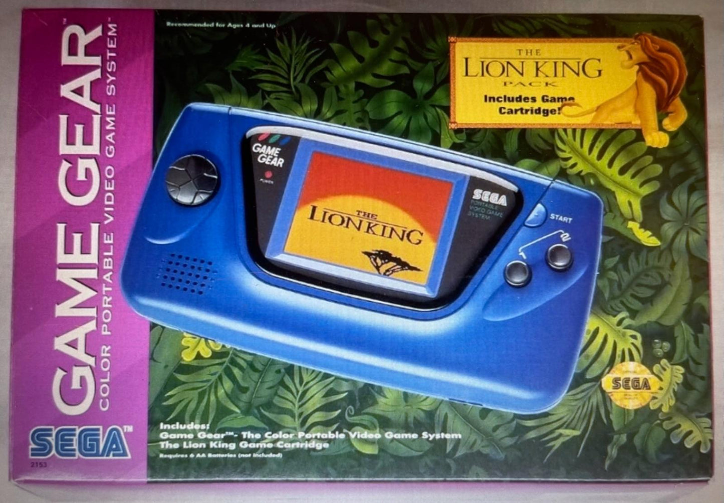 Blue Sega Game Gear Lion King Bundle (Sega Game Gear)