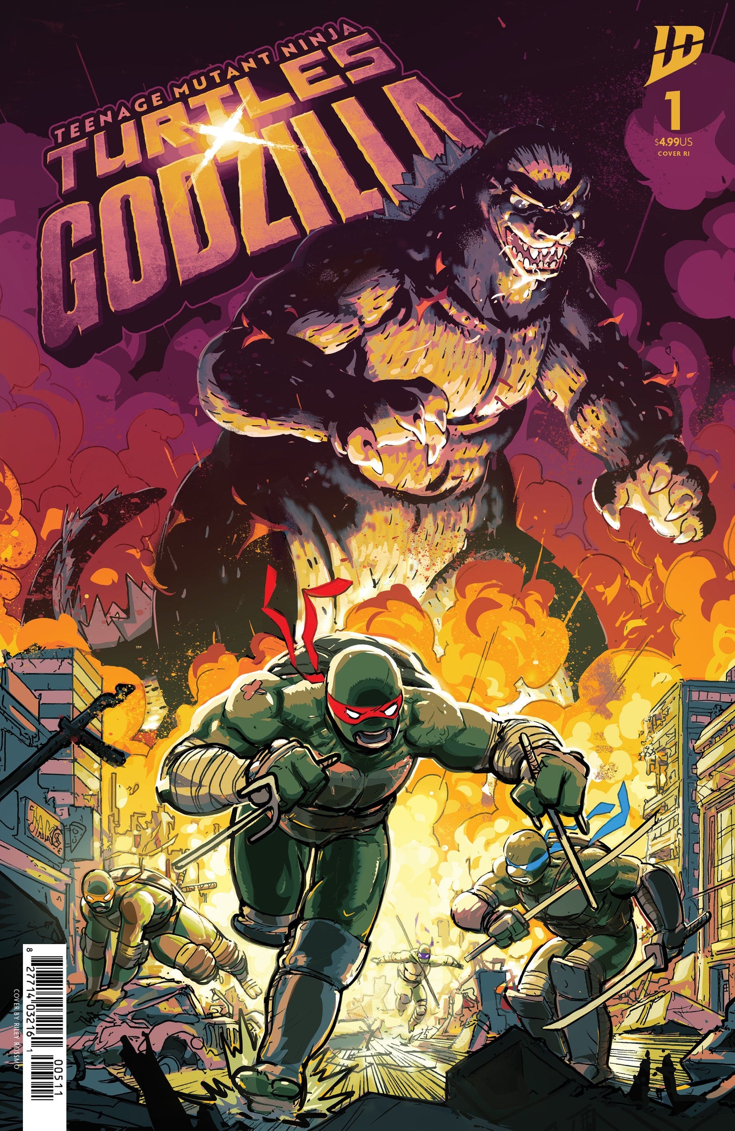 Teenage Mutant Ninja Turtles X Godzilla #1 H 1:100 Riley Rossmo (11/12/2025) Idw