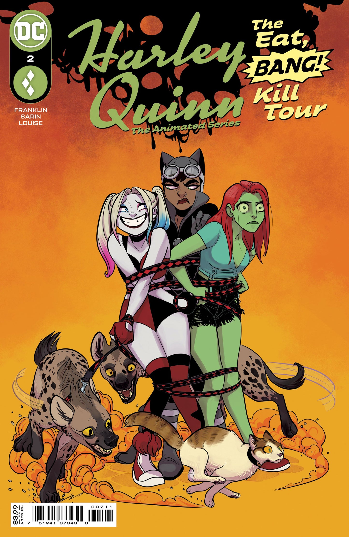 Harley Quinn The Animated Series The Eat Bang Kill Tour #2 (Of 6) A Max Sarin Tee Franklin GGA Rope Bondage Catwoman (10/12/2021) Dc