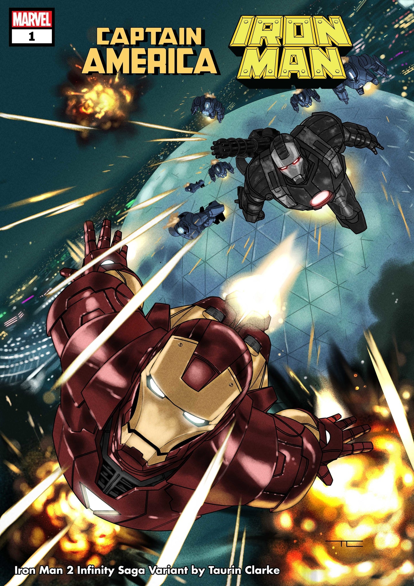 Captain America Iron Man #1 C (Of 5) Taurin Clarke Infinity Saga Variant (11/24/2021) Marvel
