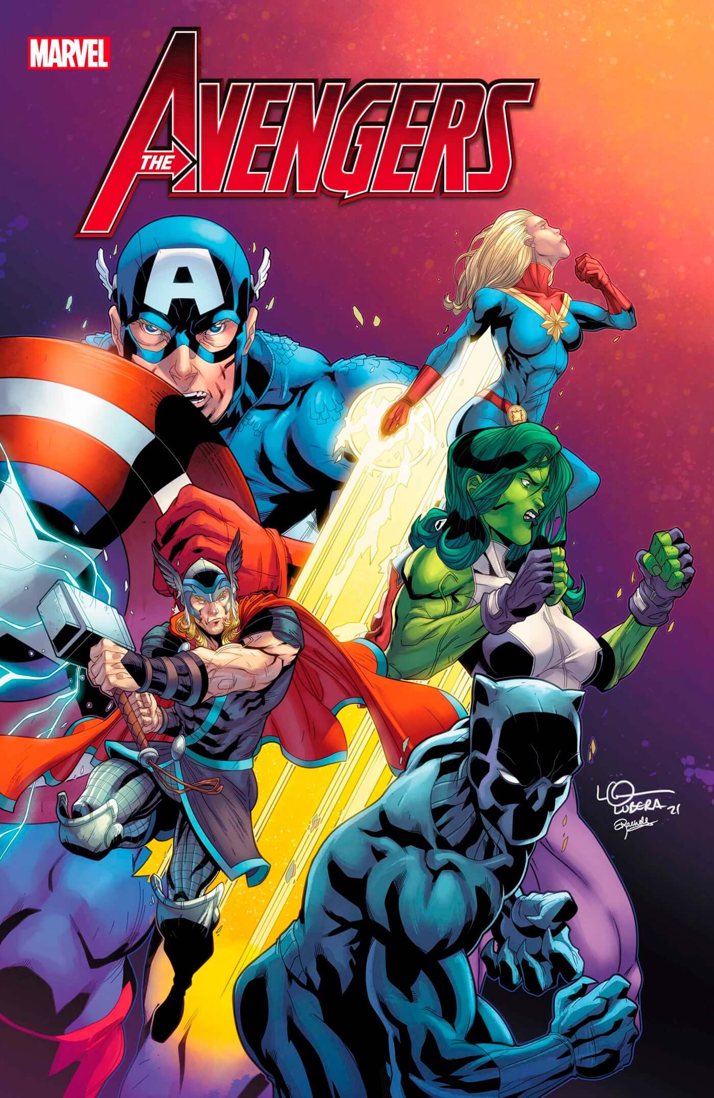 Avengers #52 B Logan Lubera Variant She-Hulk Captain Marvel (01/19/2022) Marvel