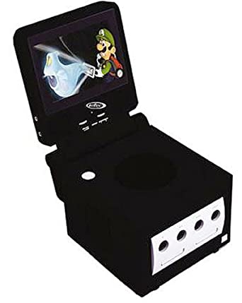 Black GameCube System + Black Intec GameCube 5 inch LCD Screen Bundle (Nintendo GameCube)