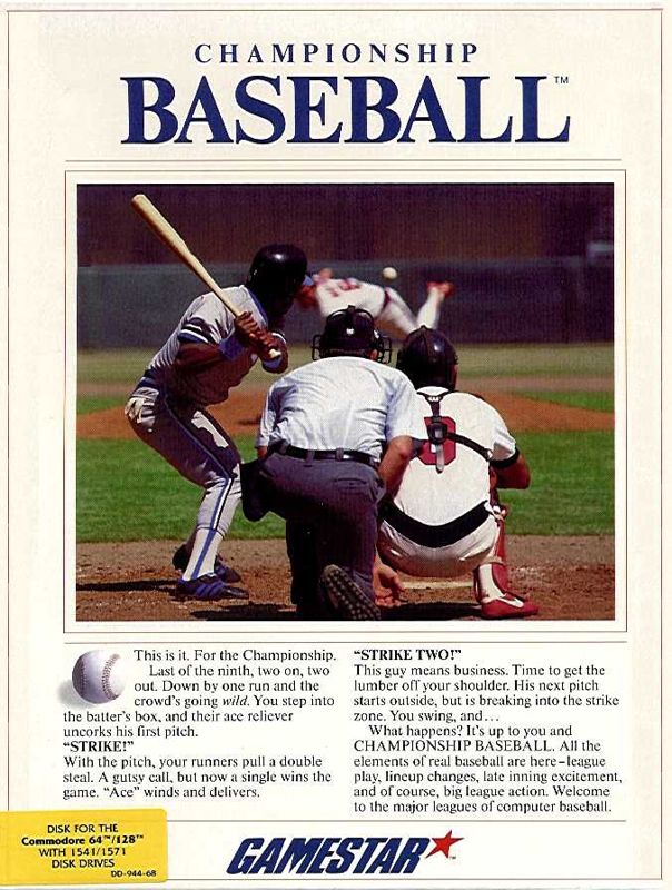 Championship Baseball (Commodore 64/128)