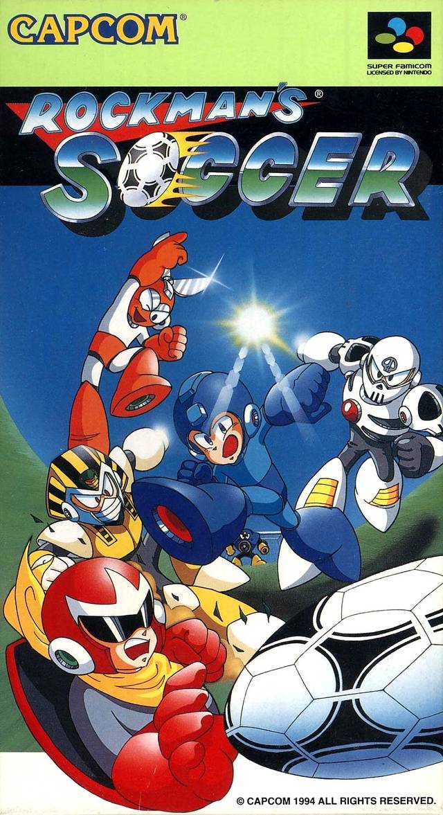 MEGAMAN SOCCER（ロックマンズサッカー）　スーパーアダプター付き Mega Man Soccer / Rockman's Soccer - Super Nintendo - Full