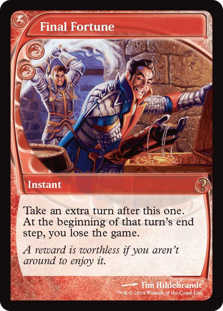 hildebrandt mtg final fantasy MTG: Fortune Foil Final Fantasy Revelation will Card type:Regular When Hildibrand Manderville dies Neuf scellé