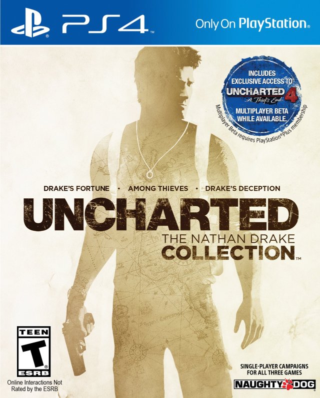 Playstation 4 500GB Limited Edition Uncharted Console + 3 Game Bundle (Playstation 4)