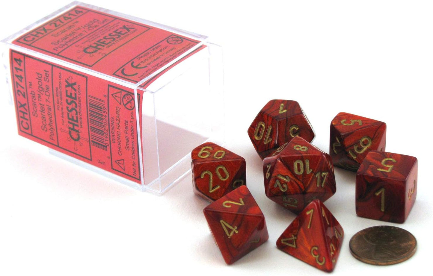 Set de 7 troqueles Mini Scarab: Escarlata/Oro (Juguetes)