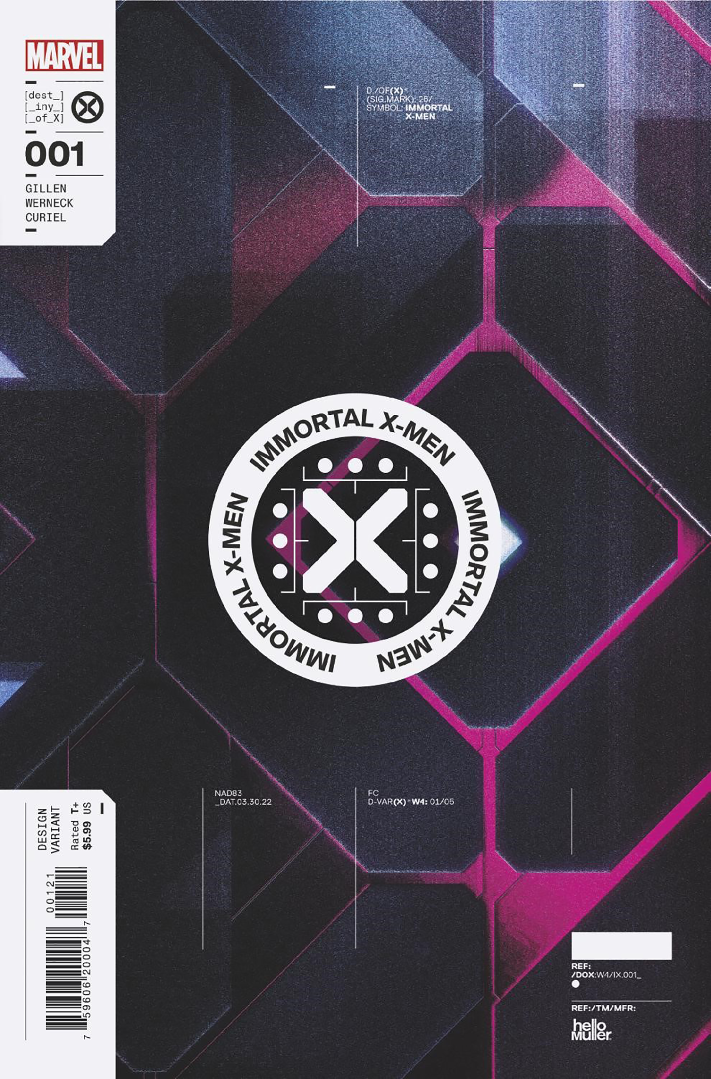 Immortal X-Men #1 1:10 Tom Muller Design Variant (03/30/2022) Marvel
