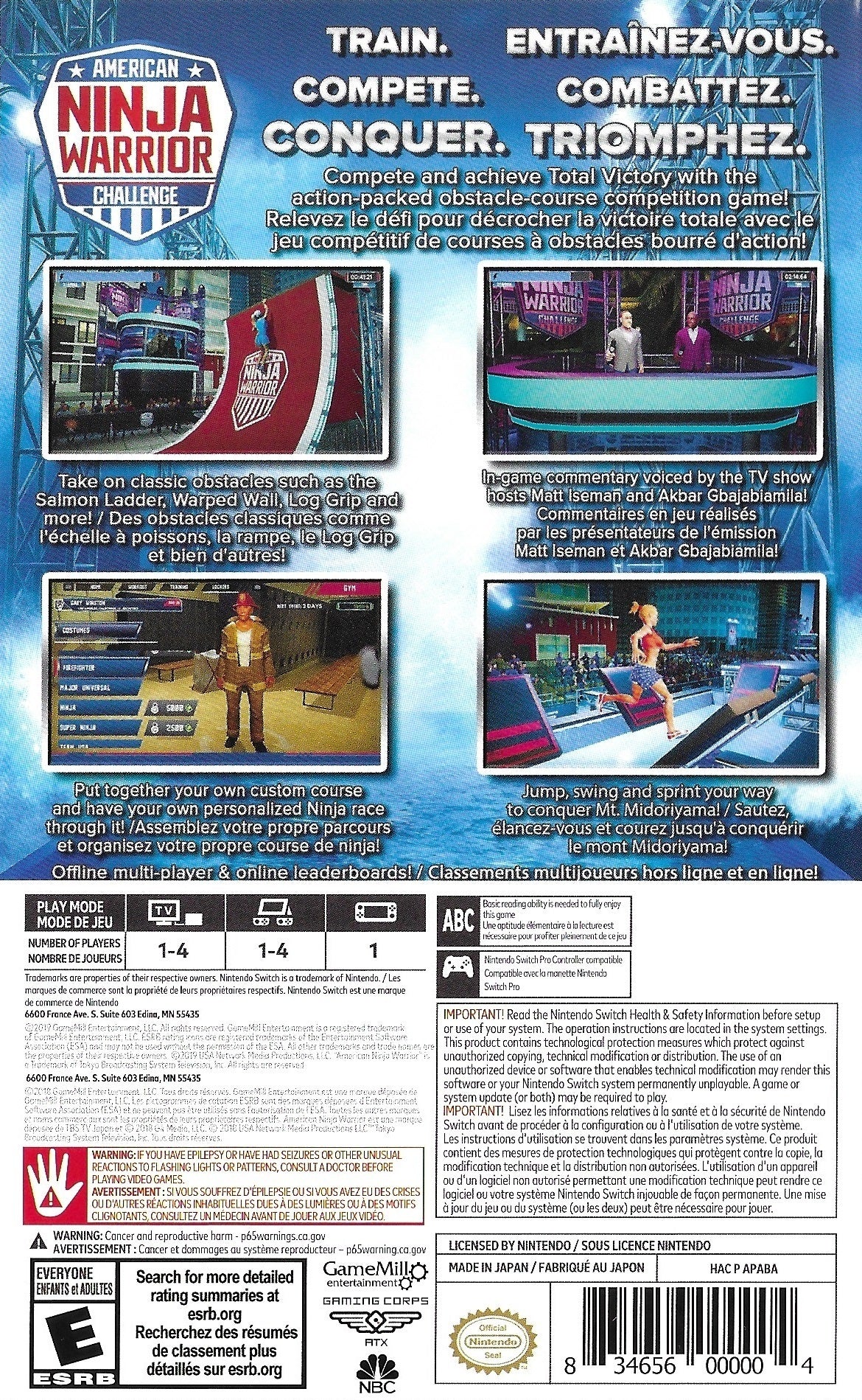 Desafío del guerrero ninja americano (Nintendo Switch)
