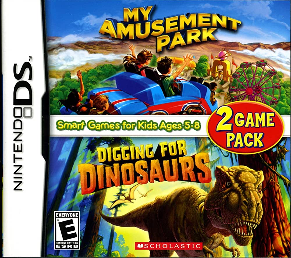 Paquete de juegos Mi parque de atracciones y Excavación en busca de dinosaurios (Nintendo DS)