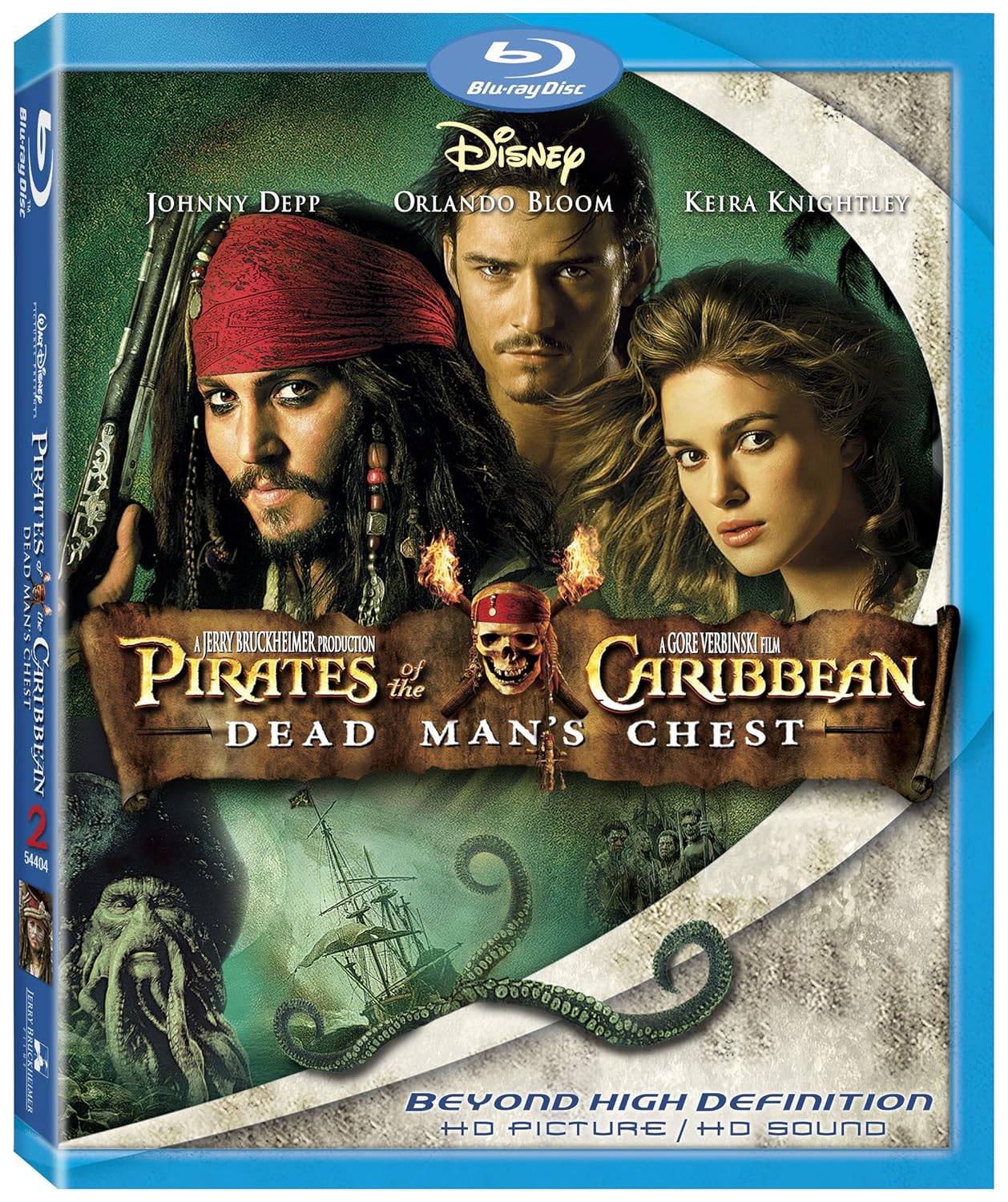 Pirates of the Caribbean: Dead Man's Chest 2 Disc Special Edition Widescreen (BLU-RAY) (Pre-Owned)