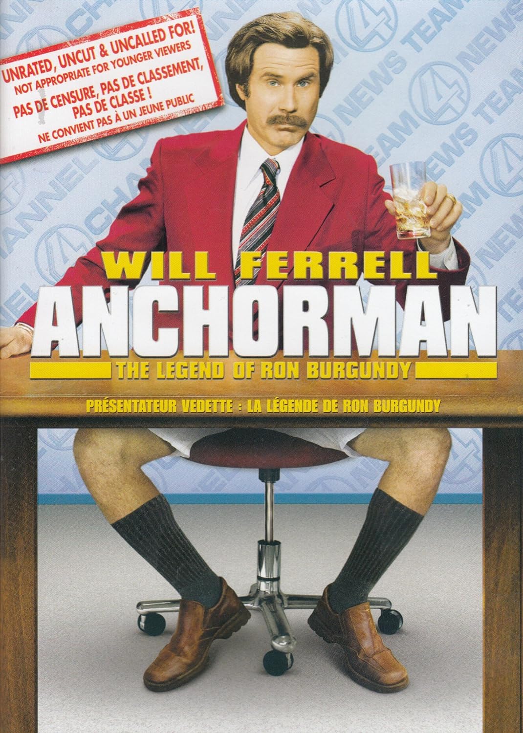 Anchorman: The Legend of Ron Burgundy (Unrated, Uncut & Uncalled for!) Widescreen (DVD) (Pre-Owned)