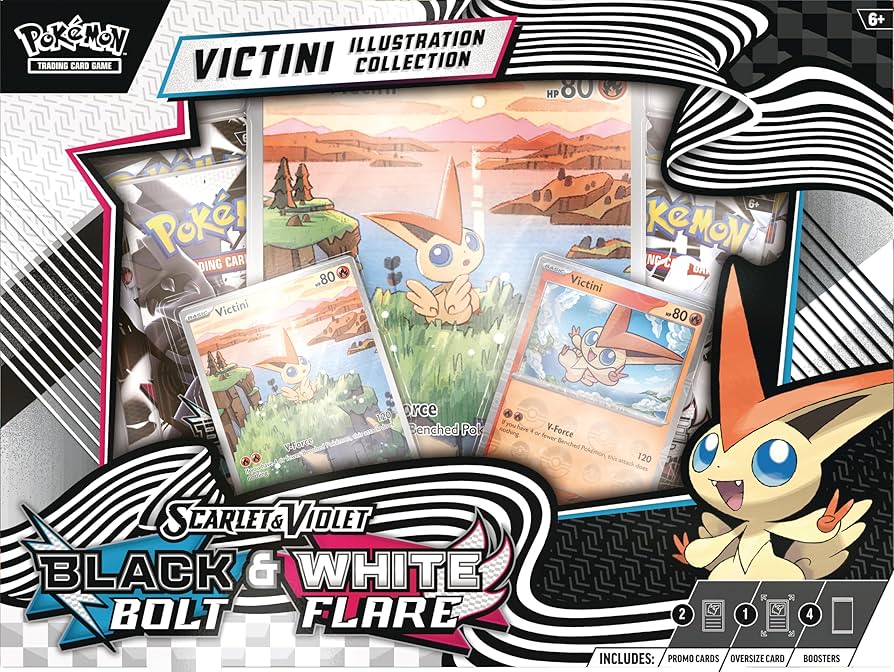 Pokemon TCG: Scarlet & Violet 10.5 Black Bolt/ White Flare- Illustration Collection (Unova Victini) (TCG)