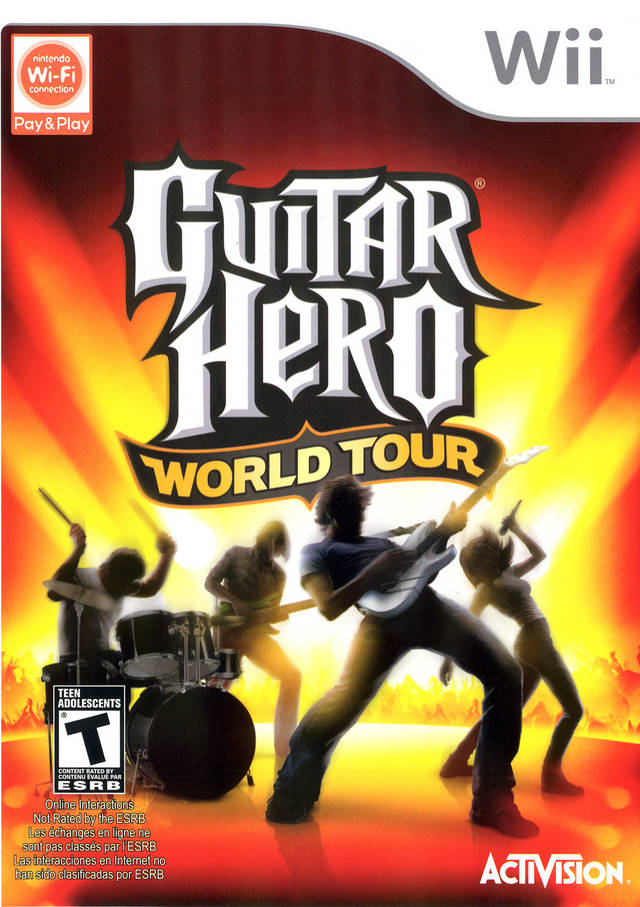 Wii Guitar Hero on sale Bundle Wireless Les Paul Guitar & World Tour Game