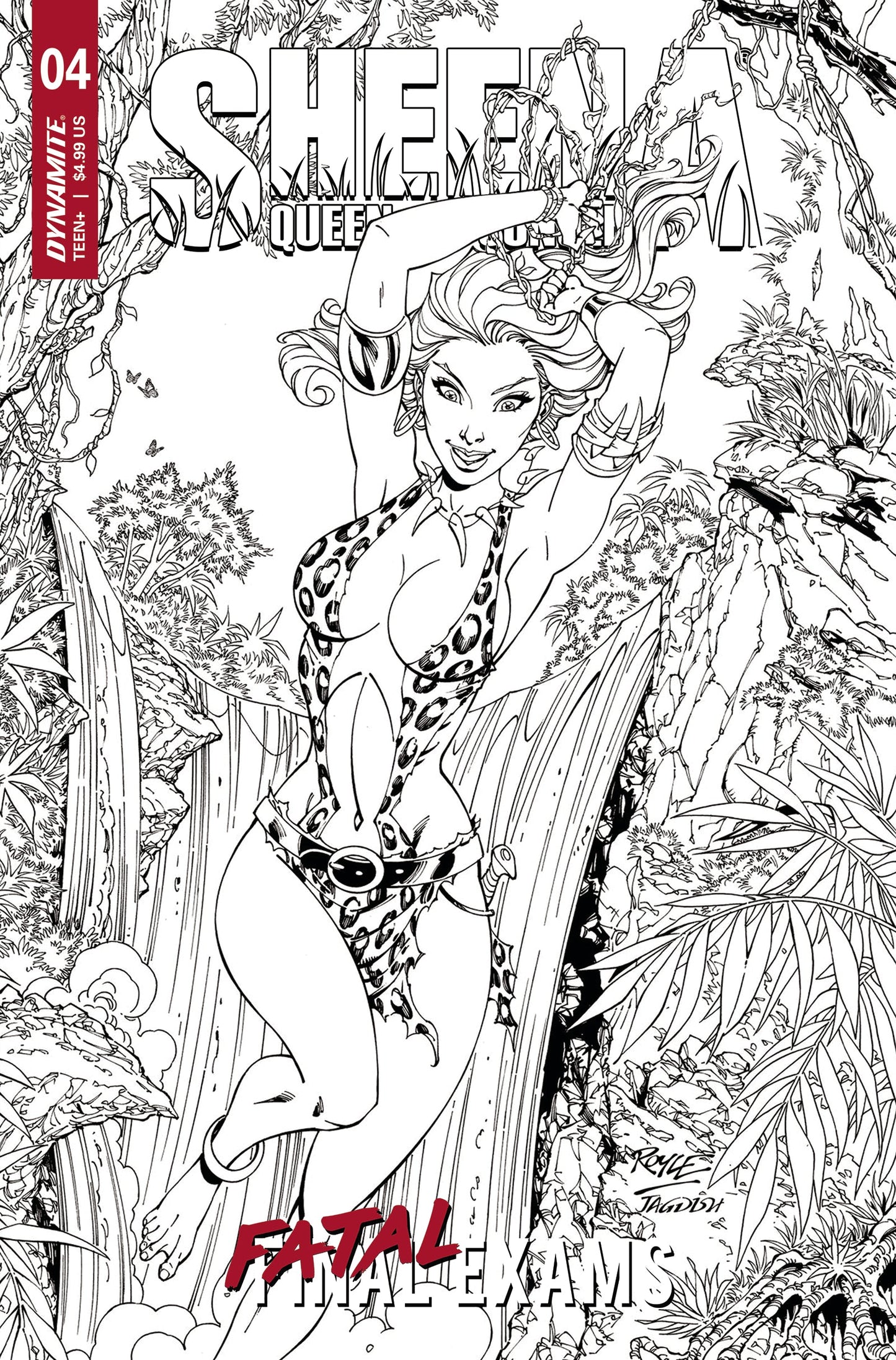 Sheena Queen Of Jungle #4 F 1:10 John Royle Line Art Variant (12/13/2023) Dynamite