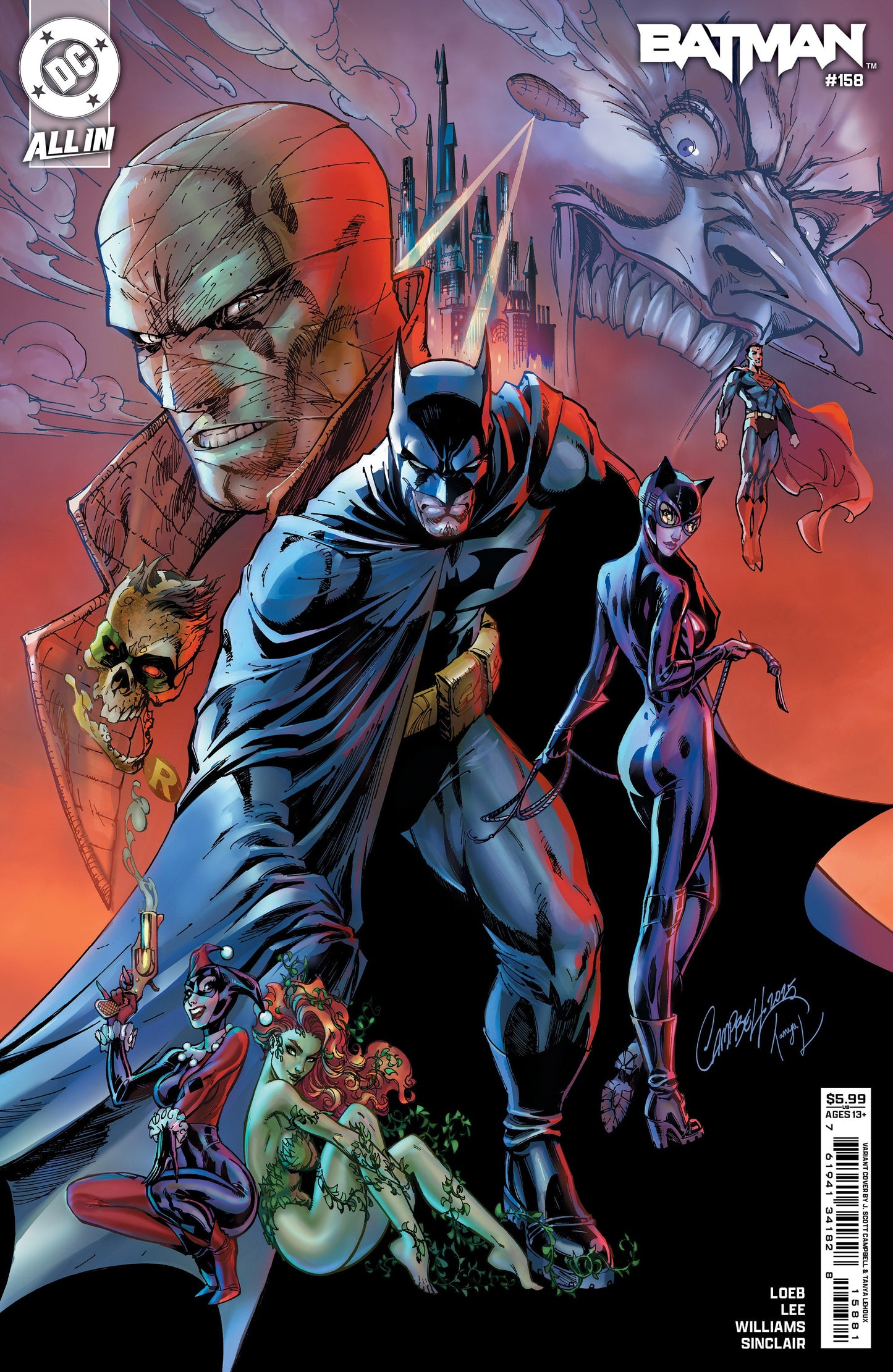 Batman #158 D J Scott Campbell Variant (03/26/2025) Dc