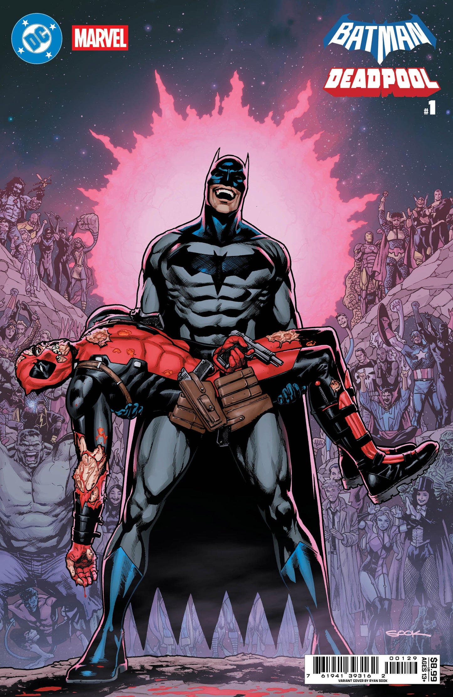 Dc Marvel Batman Deadpool #1 (One Shot) R Ryan Sook Crisis On Infinite Earths 7 Homage Variant (11/19/2025) Dc