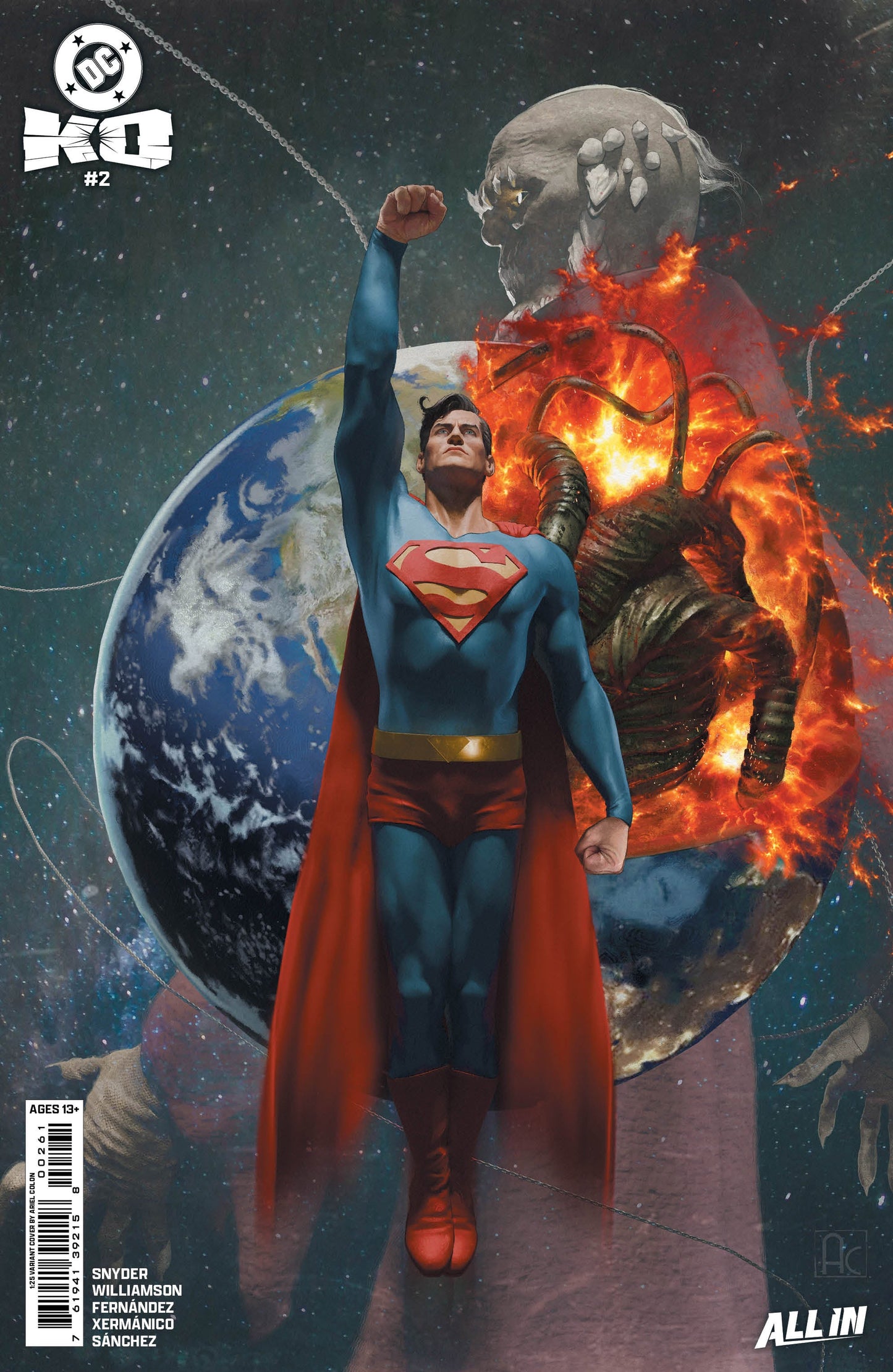 Dc K.O. #2 (Of 4) K 1:25 Ariel Colon Special Effect Variant (11/26/2025) Dc