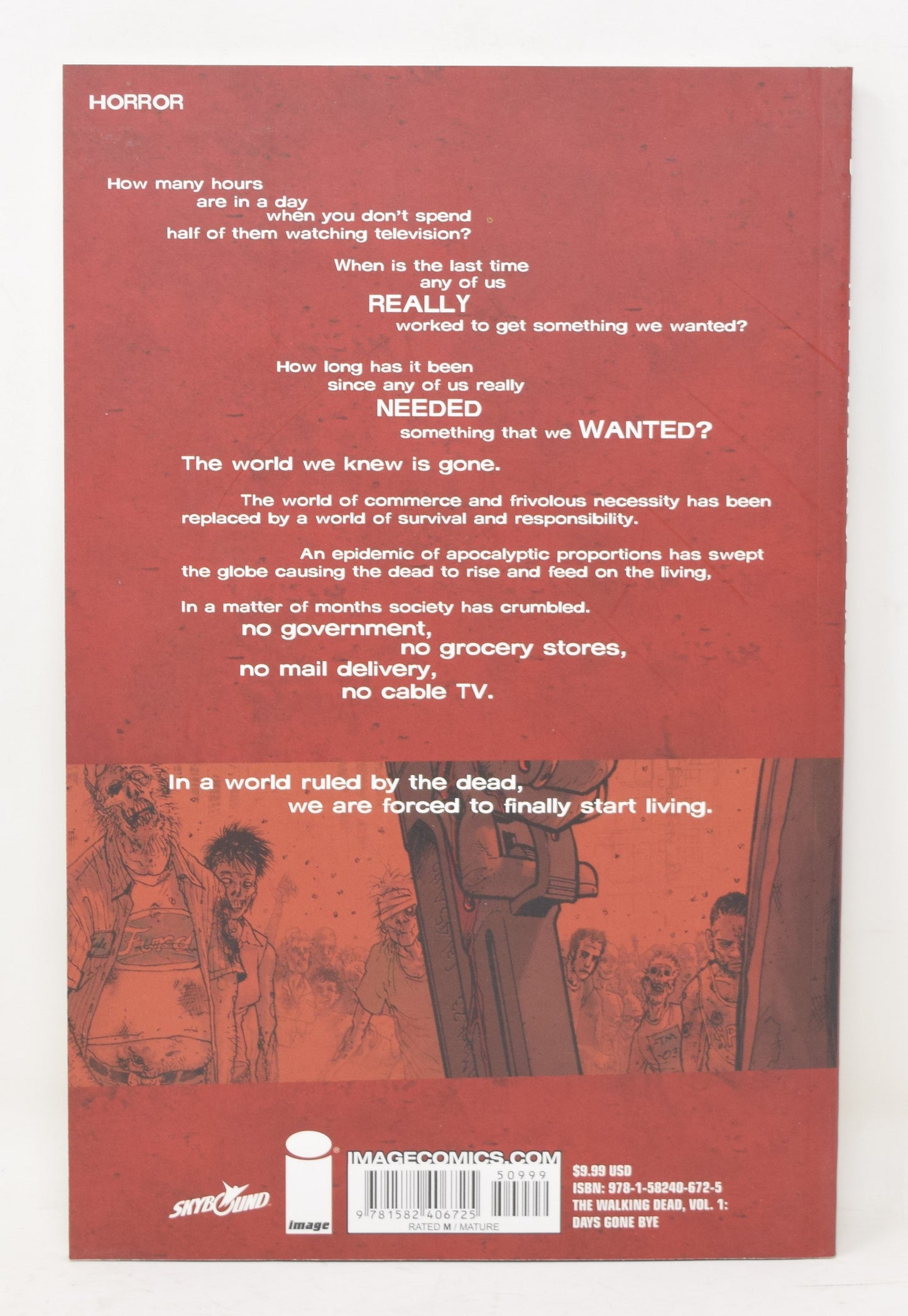 The Walking Dead Vol 1 Days Gone By 13th Print Image 2013 GN NM New