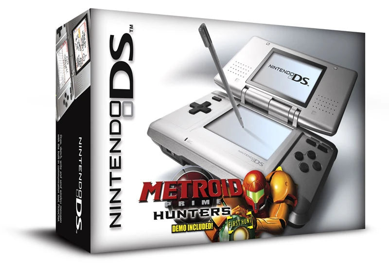 Nintendo DS Silver Metroid Prime Hunters First Hunt Bundle (Nintendo DS)