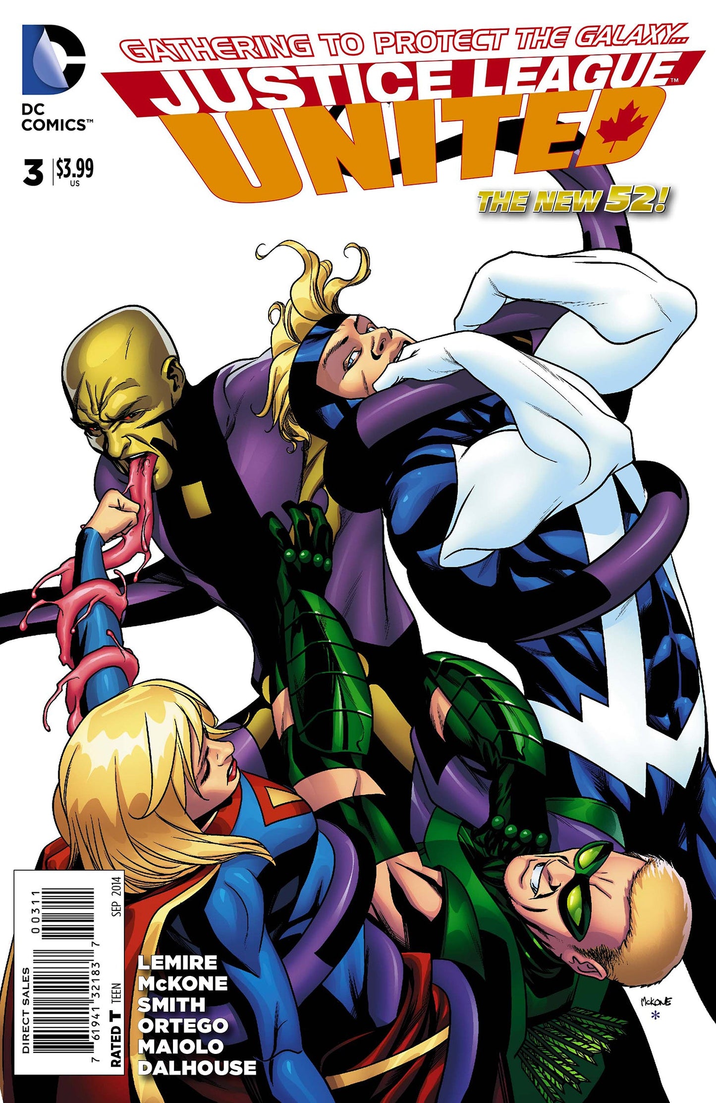 Justice League United #3 A DC 2014 Jeff Lemire Mike Mckone