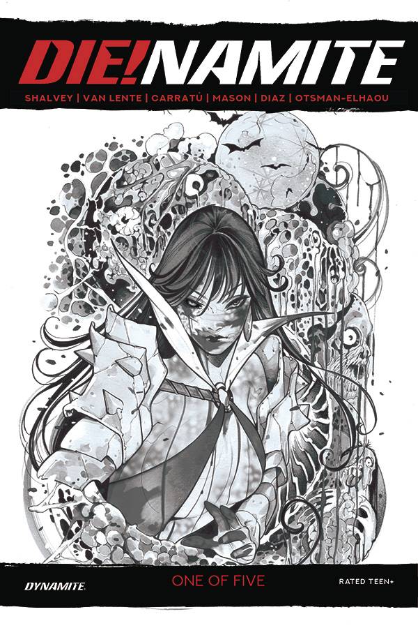 Die!Namite #1 1:45 Peach Momoko Vampirella Living Dead Grayscale Virgin FOC Variant (10/14/2020) Dynamite