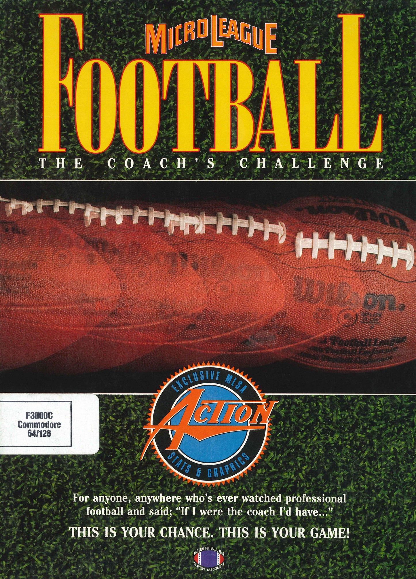 Micro League Football The Coach's Challenge (Commodore 64/128)