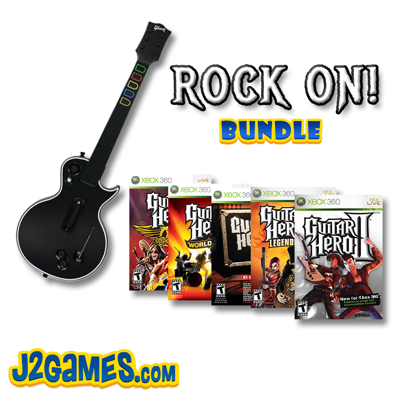 Guitar Hero Rock On! Guitar & Games Bundle (Xbox 360)