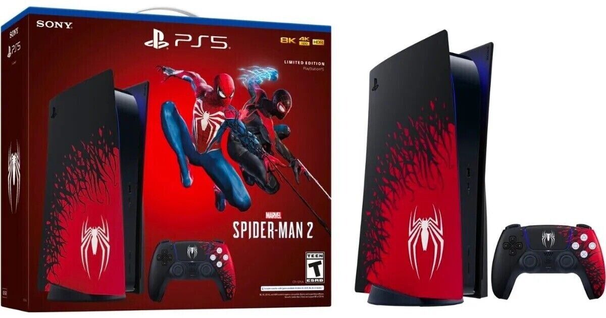 Spider-Man 2 Limited Edition PlayStation 5 Console w/ Disc Drive (PlayStation 5)