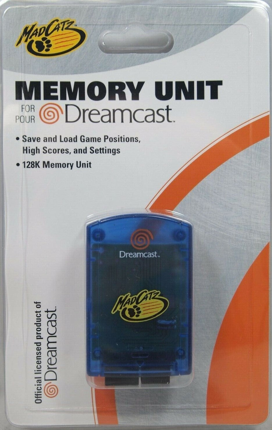 MadCatz Memory Unit Clear Blue (Dreamcast)