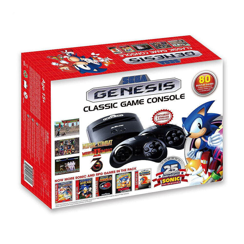  Sega Genesis 2 Console Sonic the Hedgehog 2 Bundle Pack : Video  Games