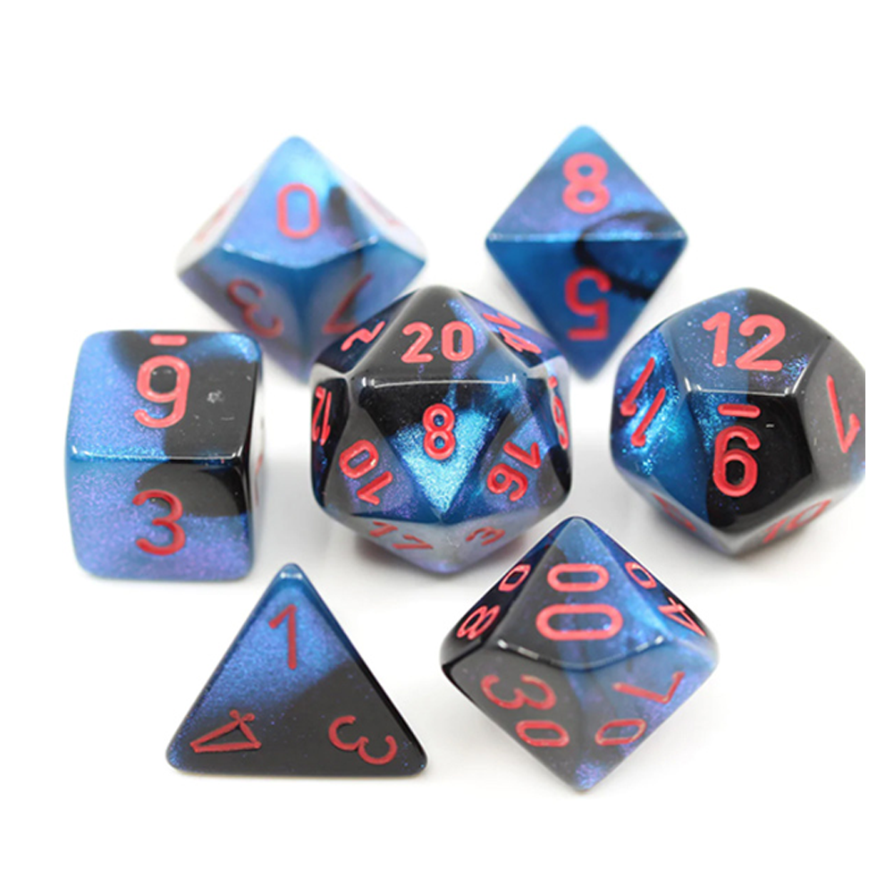 7-Die Set Mini Gemini: Black-Starlight/Red (Toys)