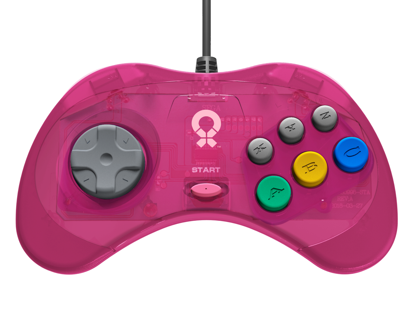 retro-bit Sega Saturn Controller Clear Pink (Sega Saturn)