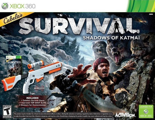 Cabela's Survival: Shadows Of Katmai con pistola (Xbox 360)