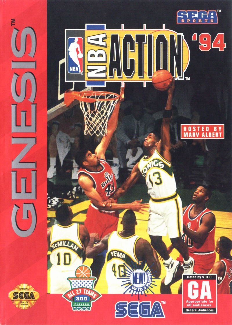 J2Games.com | NBA Action 94 (Sega Genesis) (Pre-Played - Game Only).