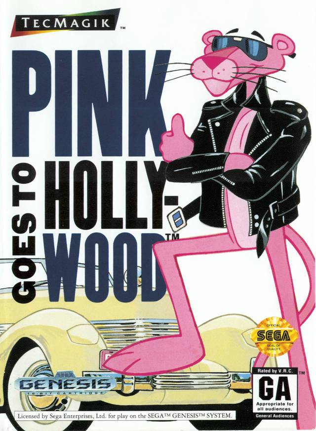 J2Games.com | Pink Panther Goes to Hollywood (Sega Genesis) (Pre-Played - CIB - Good).