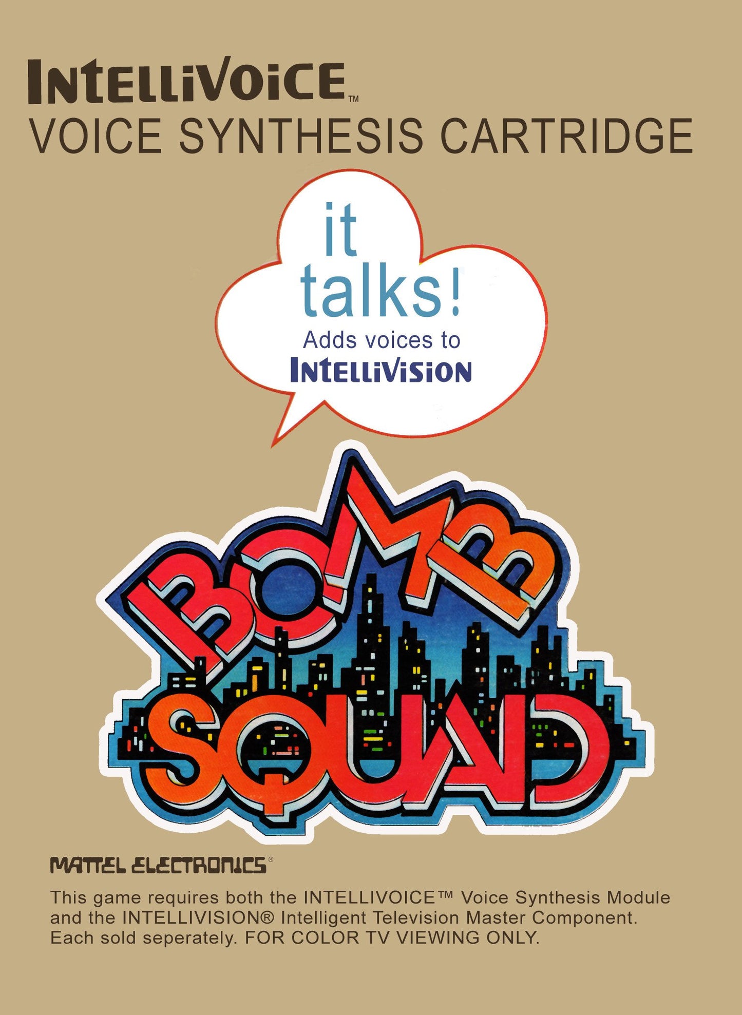 J2Games.com | Bomb Squad (Intellivision) (Pre-Played - Game Only).