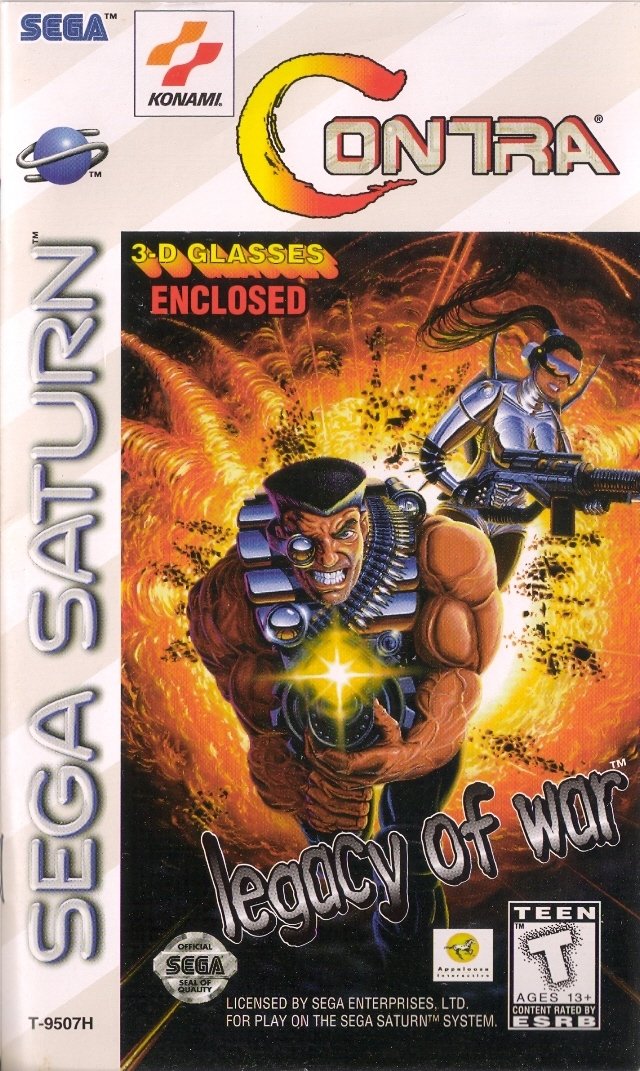 Contra Legacy of War con gafas 3-D (Sega Saturn)