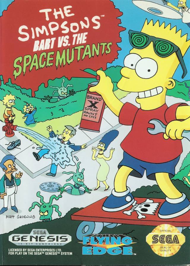 J2Games.com | The Simpsons Bart vs the Space Mutants (Sega Genesis) (Pre-Played - Game Only).