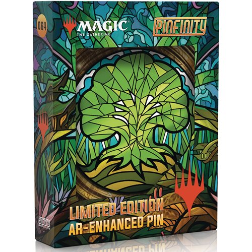 Magic the Gathering Stained Glass - Bosque: Pin de Realidad Aumentada de Edición Limitada (Juguetes)