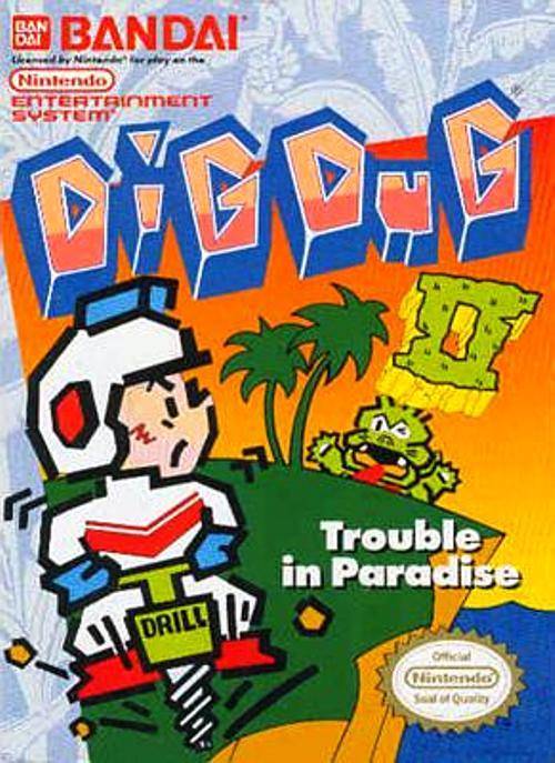 J2Games.com | Dig Dug II (Nintendo NES) (Pre-Played - Complete - Good Condition).