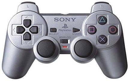 J2Games.com | Silver Dual Shock Controller (Playstation 2) (Pre-Played).