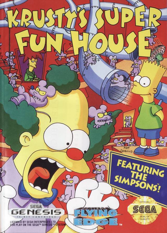 J2Games.com | Krusty's Super Fun House (Sega Genesis) (Pre-Played - CIB - Good).