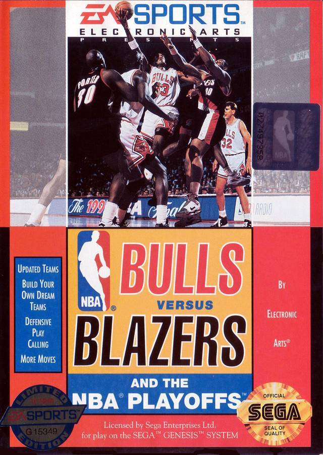 J2Games.com | Bulls Vs Blazers and the NBA Playoffs (Sega Genesis) (Pre-Played - Game Only).