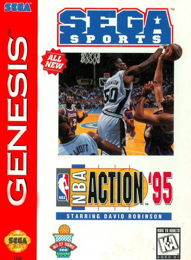 J2Games.com | NBA Action '95 starring David Robinson (Sega Genesis) (Pre-Played - Game Only).