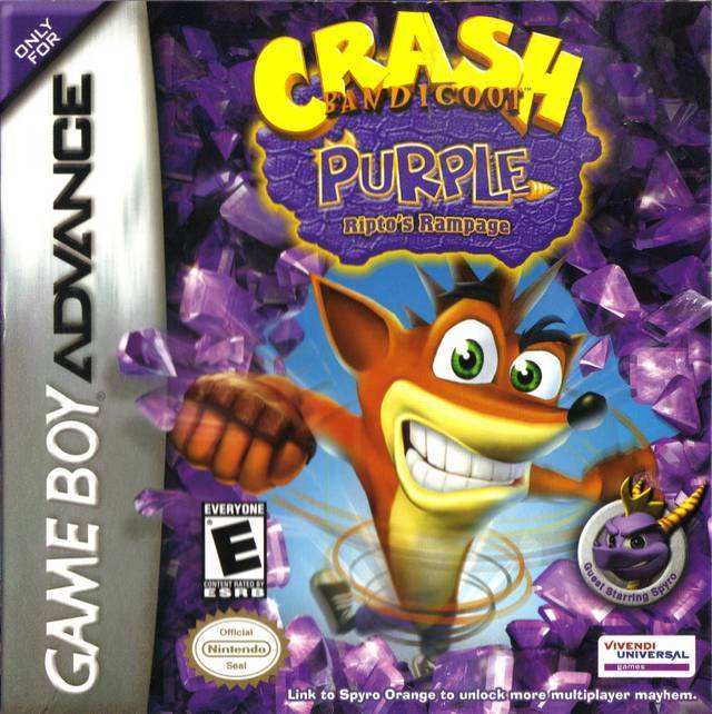 J2Games.com | Crash Bandicoot Purple Ripto's Rampage (Gameboy Advance) (Pre-Played - Game Only).