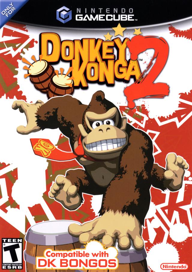 Donkey Konga Bongos + Paquete de 2 juegos (Gamecube)
