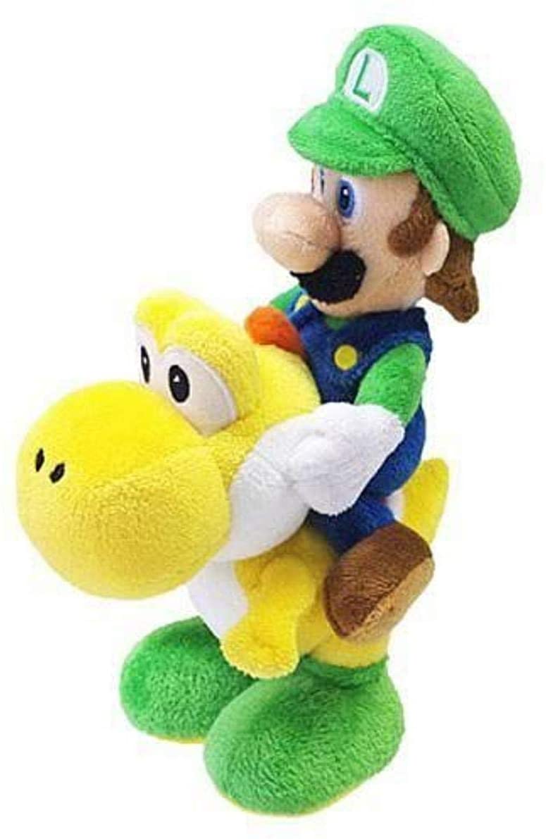 Nintendo Luigi Riding Yoshi 8-inch Plush (Toys) (Brand New)